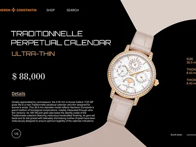 Vacheron constantin watch 3d design figma page ui vacheronconstantin watch