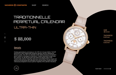 Vacheron constantin watch 3d design figma page ui vacheronconstantin watch