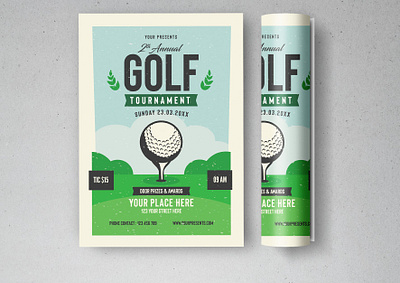 Golf Tournament Flyer app branding design graphic design illustration logo typography ui ux vector