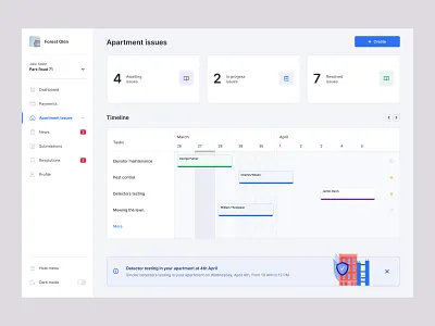 Probit app clean dashboard desktop estate management property real saas ui ux