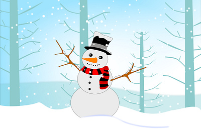 Snowman background cold design graphic design illustration mountain snow snowman vector winter