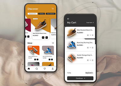 E-commerce Shoes Mobile Application Redesign app design app ui design ecommerce figma mobile app mobile app design mobile app ui redesign ui user interface visual design