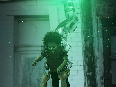 Adbucted. alien design graphic design green light photobash photobashing photoshop