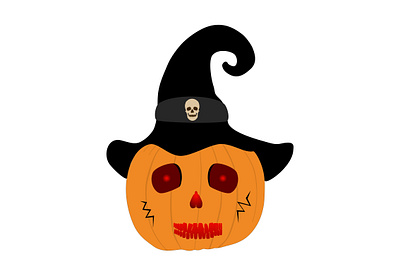 Halloween pumpkin graphic design halloween halloween party hat illustration pumpkin vector witch hat