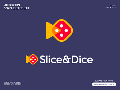 Slice & Dice - Logo Design branding casino chips creative logo creative logo design dice gamble game games logo logo design pizza play slice slice and dice taco tortilla visual identity design