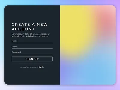 Daily UI #001 - Sign Up app daily ui dailyui design form graphic design login sign in sign up ui