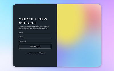 Daily UI #001 - Sign Up app daily ui dailyui design form graphic design login sign in sign up ui