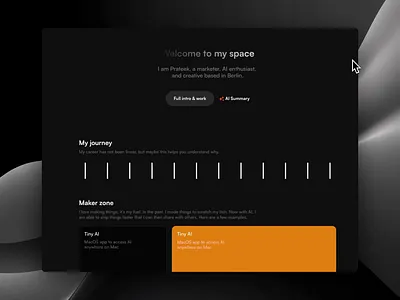 Portfolio site AI Summary design illustration portfolio typography ui uidesign uiux