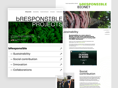 Environment & Sustainability Website bionet bioreactors branding carbon footprint climate change co2 compensation environment solar panels sustainability ui ux ux research visual design webdesign