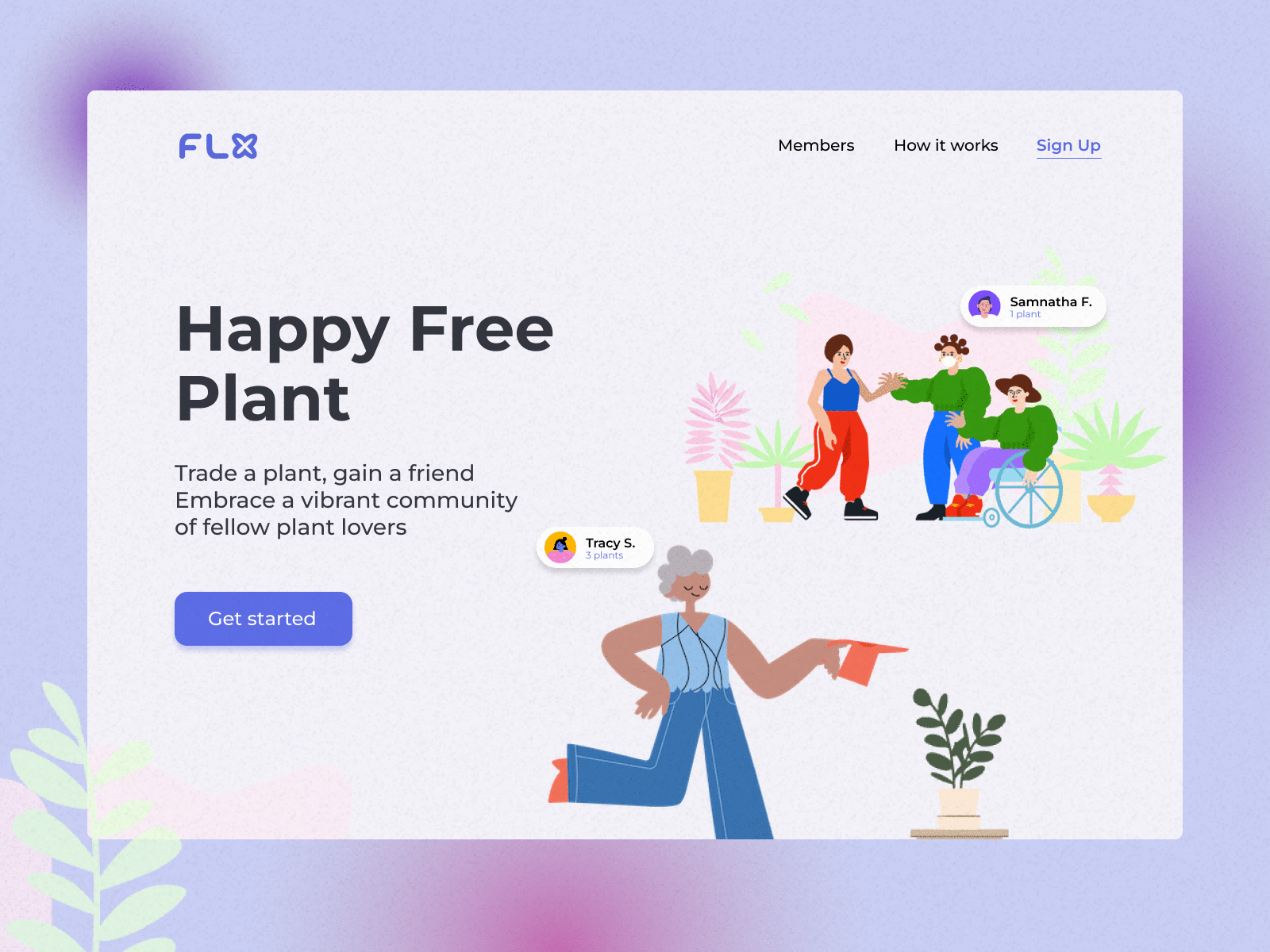 Flo - Trading plant web app accessability animation app gif graphic design illustration logo motion graphics plant ui ux visual web website