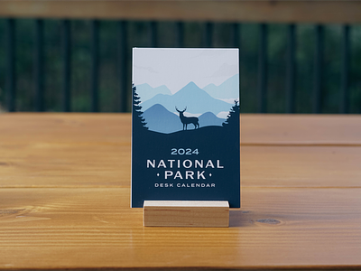 2024 National Park Calendar 2024 badge calendar desk calendar handmade mountains national park national parks series vintage
