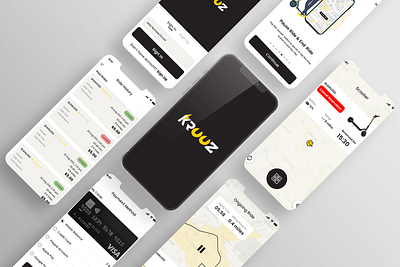 Kruuz App branding graphic design logo motion graphics ui