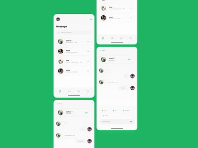 Daily UI - Direct Message app chat chat app clean daily dailyui interaction messaging messenger minimal mobile design modern playful sms ui uiux ux