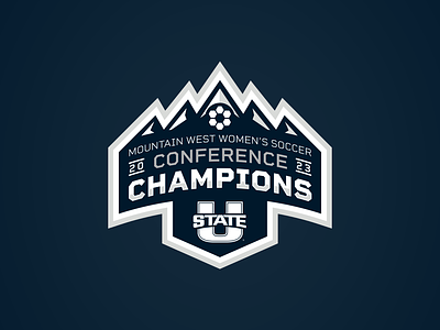 Utah State Conference Championship Logo branding championship graphic design logo mountain soccer sports