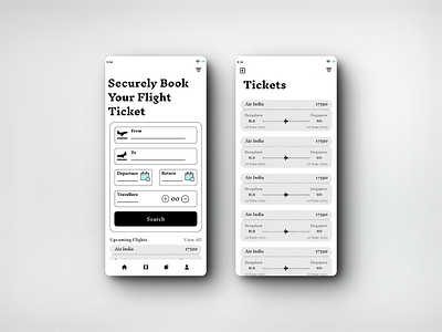 Flight Ticket Ui design app app design contact design figma flight fresher hire illustration ui