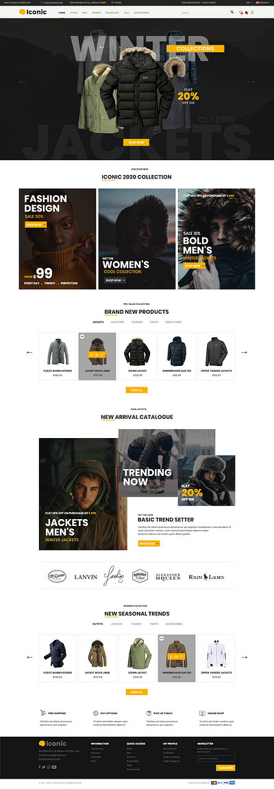 Iconic Fashion Online E-Commerce Store branding graphic design logo motion graphics ui