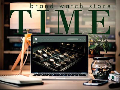 Online watch store branding design e commerce graphic design typography ui