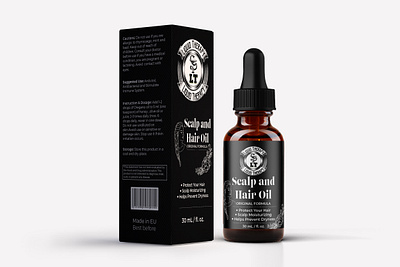 Scalp and Hair Oil Label Design bottle design branding cbd oil label cbd packaging dropper label food product label hair oil label labeldesign packaging product packaging