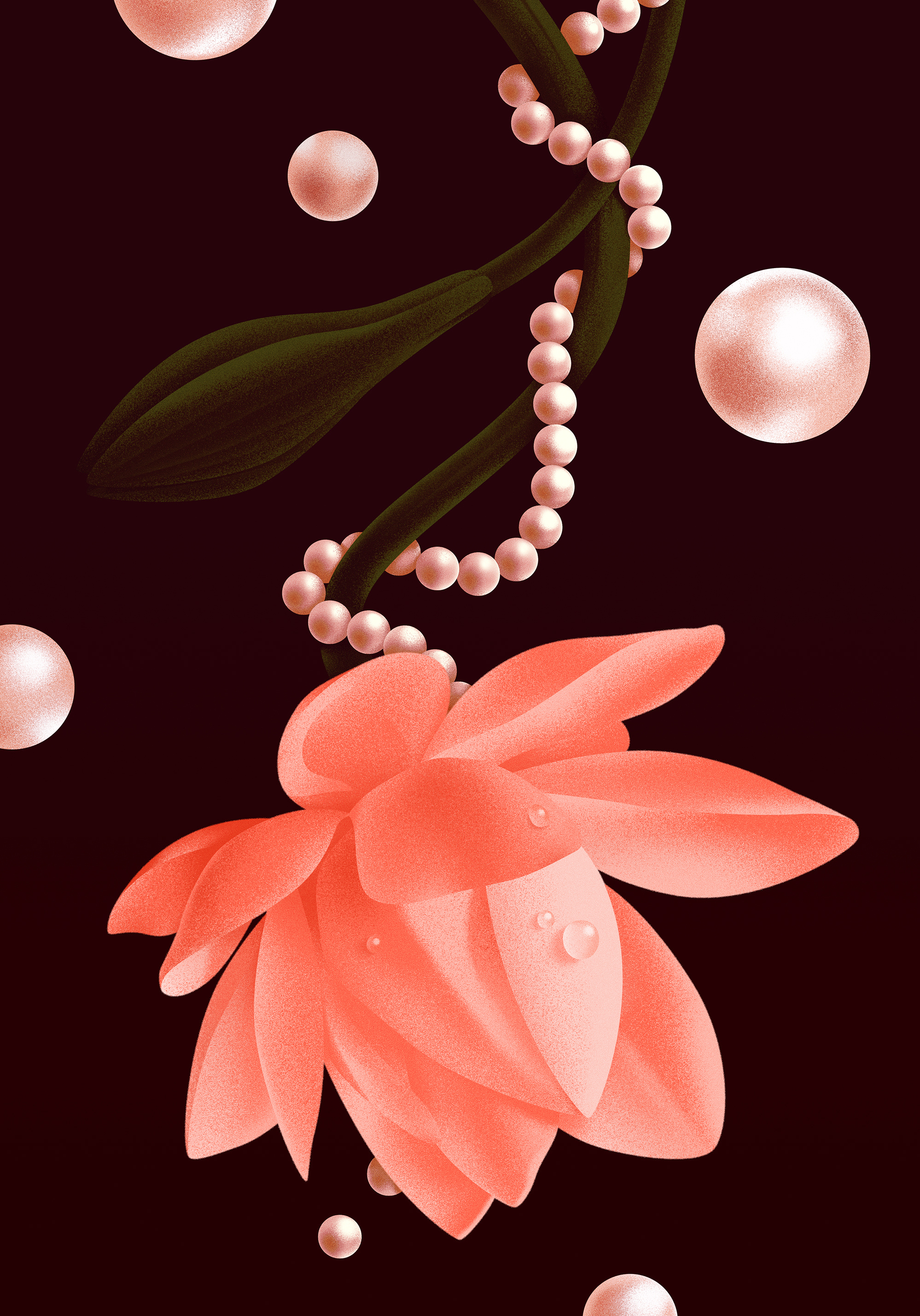 Flower bdsm bonding botanical design erotic fetish flower flowers grainy illustration kink kinky nature noise pearl pearls plant poster rose sexy