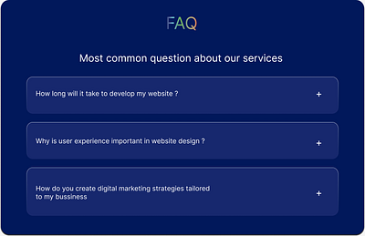 FAQ design figma landing page ui