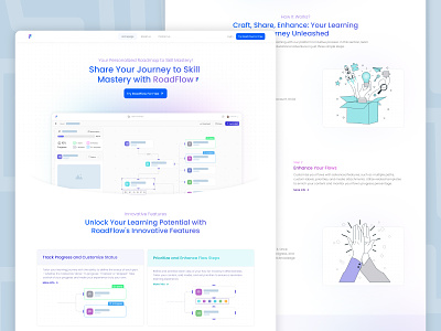 Road Flow clean dashboadrd design illustration landing roadmap ui ux webapp website