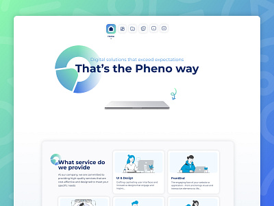 Pheno Agency agency blue clean design illustration landing minimal modern ui ux website