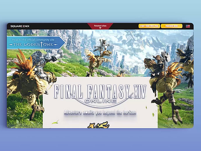 Daily UI #003 - Landing Page daily ui daily ui 003 dailyui003 figma final fantasy redesign ui video game web design webpage