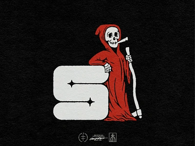 Stona House brand design brand identity branding design costume death halloween handlettering horror letter logo logo design mascot mascot logo reaper s skeleton skull typography vintage visual identity