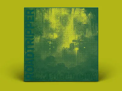 Emerald City Vinyl Cover abstract album art album artwork album cover graphic design green music pattern vinyl vinyl cover