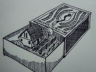Little house illustration sketch