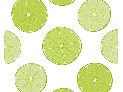 Иллюстрация свежей цитрусовой нарезки из 9 кусочков лайма laym lime