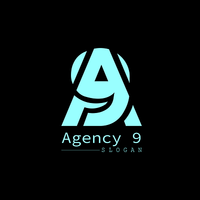 This is a logo Agency 9. 3d animation branding graphic design logo ui