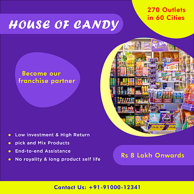 House of candy Franchise Facebook ad Post ads ads design advertisement advertisement design ard banner design facebookads graphic design illustrator photoshop poster design social media design