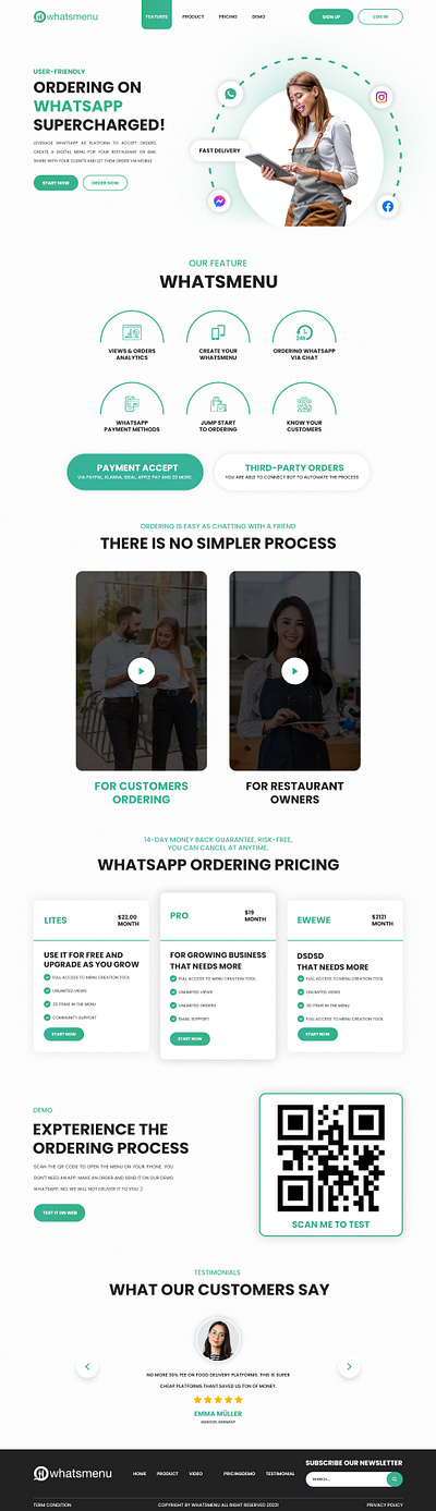 WHATSAPP RESPONSIVE WEBSITE DESIGN css graphic design html javascript landing page landingpage uiux web web design website website design wordpress