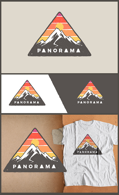 Vintage Panorama adventure branding design illustration logo mountain panorama retro vector vintage