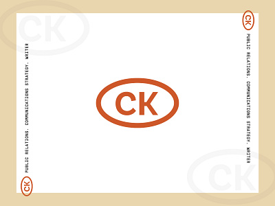 CK Personal Branding brand branding ck ck logo communications icon individual layout design letterform lettermark logo personal personal brand pr public relations retro strategy template typewriter writer