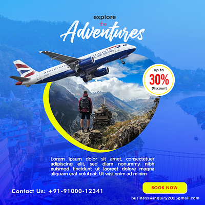 Travel Discount Package Advertisement Post ads ads design advertisement advertisement design ard banner designs facebook ads graphic design photoshop poster design social media ads social media advertisement social media design social media marketing