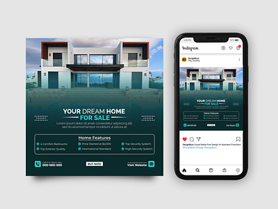 Social Media Banner | Social Media Post | Ads | Advertising architecture banner branding carousel creative design flyer graphic design home post instagram banner interior media offer banner post property real estate service social square website banner