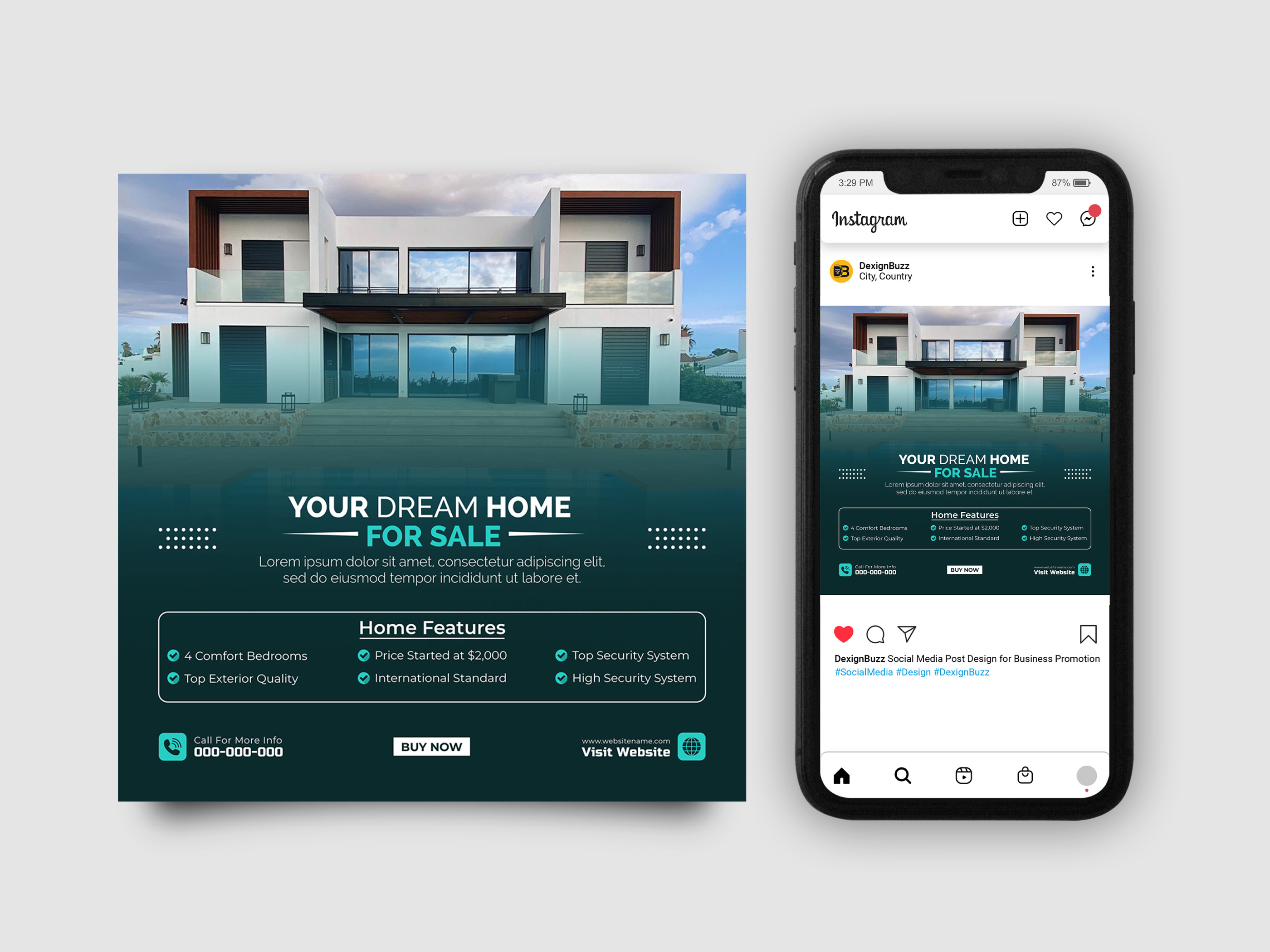 Example of Real State Social Media Banner Design