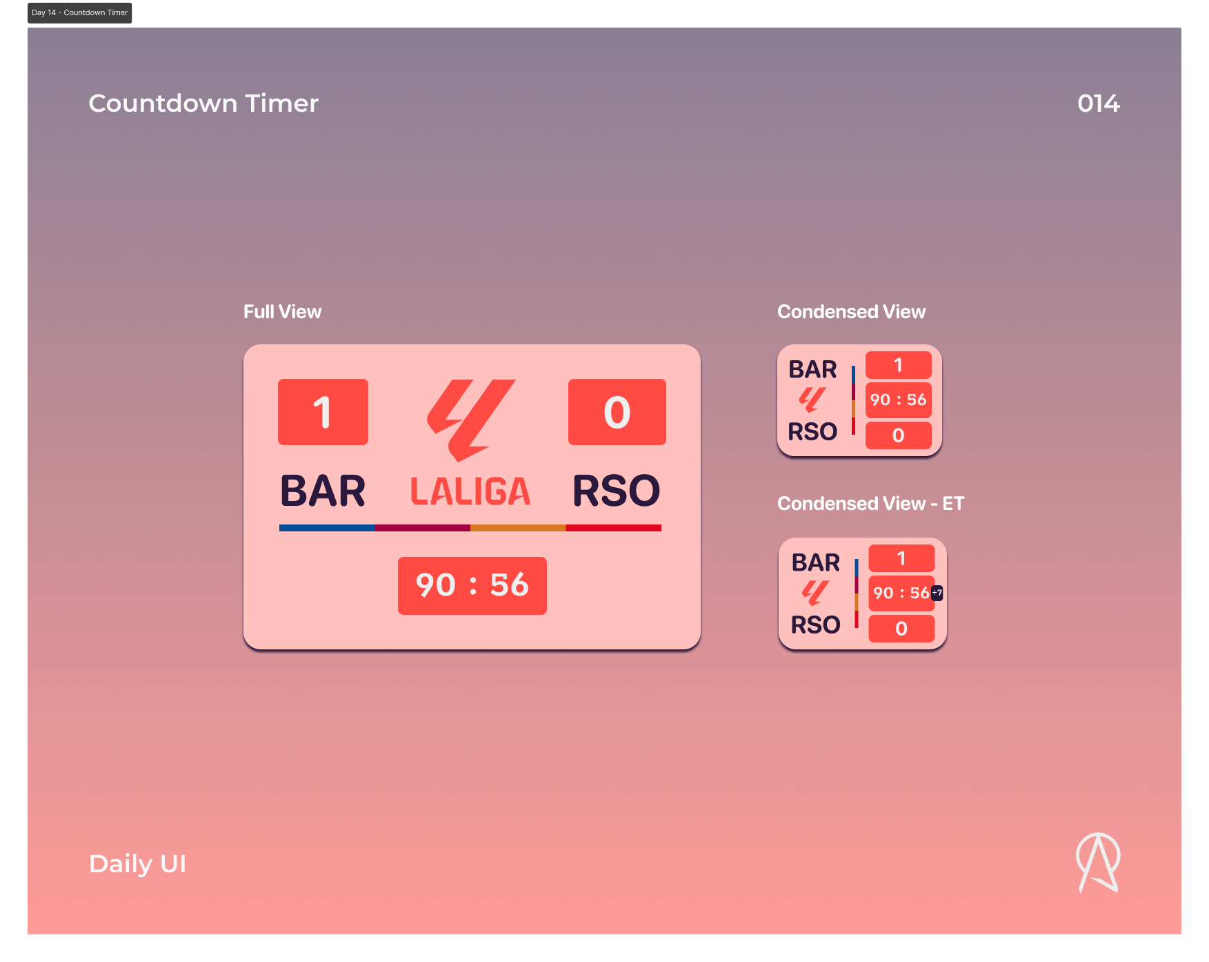 Daily UI - Countdown Timer app barca branding card countdown dailyui design football illustration logo minimal score soccer typogaphy ui ui design uiux user experience design user interface design uxdesign