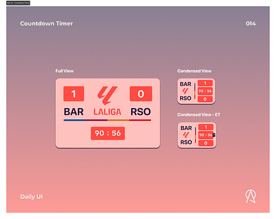 Daily UI - Countdown Timer app barca branding card countdown dailyui design football illustration logo minimal score soccer typogaphy ui ui design uiux user experience design user interface design uxdesign