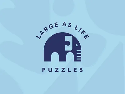 Alternative Logomark for Puzzle Brand animal animal logo blue brand identity branding color design elephant elephant logo geometric graphic graphic design illustrator inspiration logo logomark puzzle puzzle logo puzzles vector