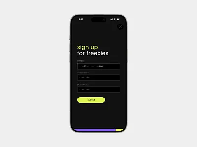 Daily UI Challenge #001 — Sign Up flat ui ui