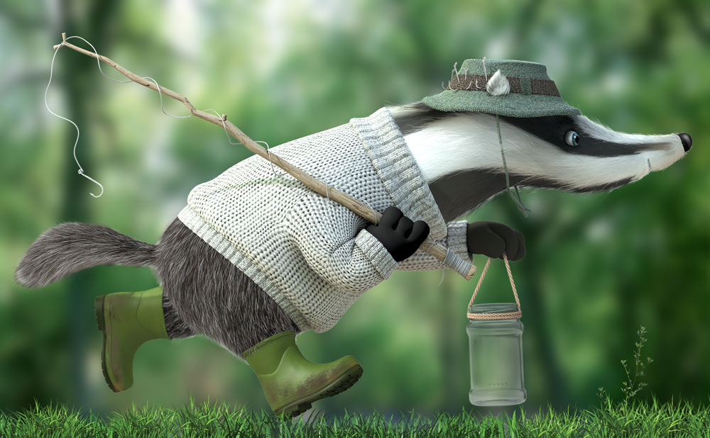 Gone Fishing 2d animation 3d 3d animation 3d cartoon illustration animals animation character design design illustration