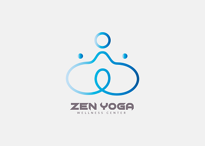Zen Yoga Logo brand identity branding logo logo design meditation wellness yoga