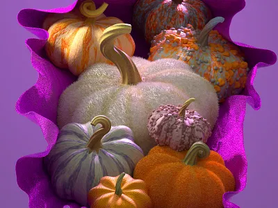 Halloween pumpkin season 3d cinema4d halloween illustration octane