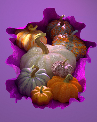 Halloween pumpkin season 3d cinema4d halloween illustration octane