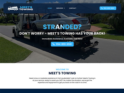 Meet's Towing content writing logo design website design