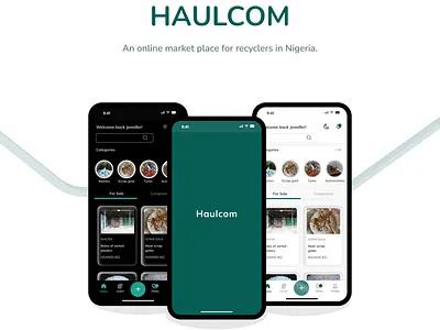 Haulcom's Home screen branding ui