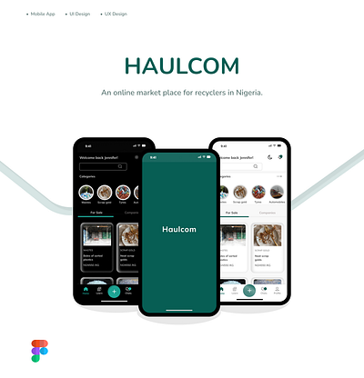 Haulcom's Home screen branding ui